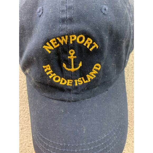 DPC Dorfman Pacific Hat Men One Size Navy Newport Rhode Island Anchor Embroidery - Picture 2 of 7